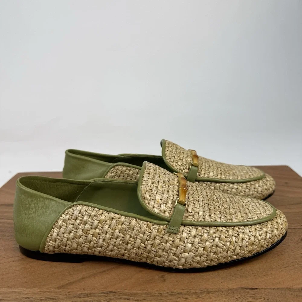New Paula Torres Lia Raffia Handmade Loafer‎ Shoes Size 7 M